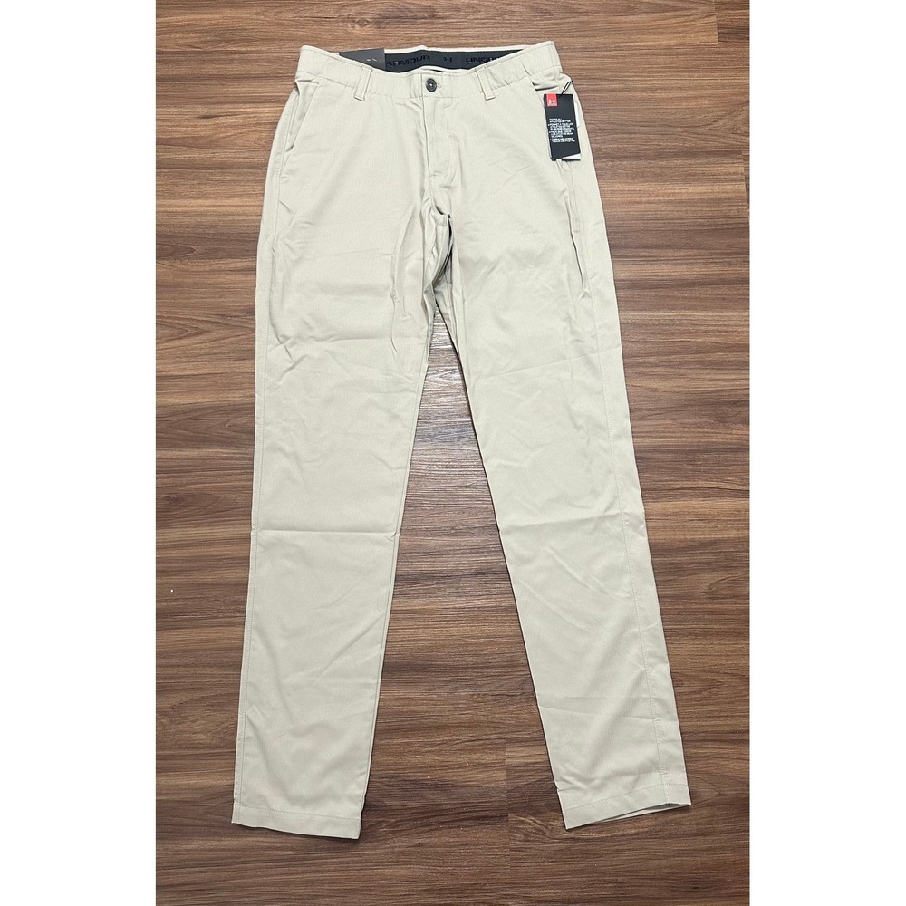 Under Armour Mens Showdown Golf Pants Khaki Tapered Leg (1309546-299) Sz 34x36